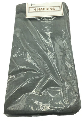 Juego de 4 Servilletas de Tela Gris 18x18 100% Algodón Hecho en India Nuevo Fácil Cuidado Foto 1 de 4