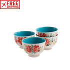 The Pioneer Woman Vintage Floral 4-Piece Footed Bowl Set......