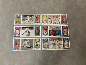 (6) 1993 Upper Deck BAT Triple Folder Cards Ford Ruth Ott Williams Speaker Evers - Picture 1 of 2