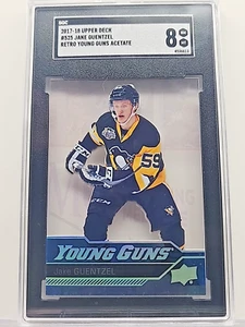 2017 Upper Deck #525 Jake Guentzel Young Guns Acetate Clear Cut Update -SGC 8 - Picture 1 of 15