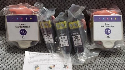 KD-10B KD-10C Ink Cartridge 2 Color 3 Black For Kodak EasyShare LOT 5 Sealed New - Image 1 of 4