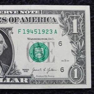 MINT UNC/GEM 1945 1923 Tombstone Fancy Serial Number Date Note One Dollar Bill  - Picture 1 of 3