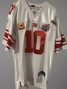 Eli Manning #10 New York Giants Super Bowl 42 & 46 Jersey Size 56 Reebok - Picture 1 of 5