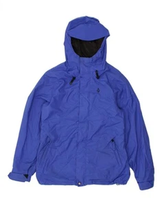 VOLCOM Mens Hooded Rain Jacket UK 36 Small Blue Nylon CR60 - Picture 1 of 3