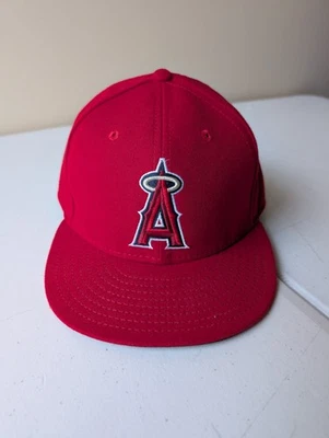 Los Angeles Angels New Era Cap Hat Mens Size 7 5/8 Red 59Fifty USA VTG NWOT NEW - Image 1 of 4