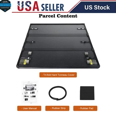 5FT 3-Fold Hard Tonneau Cover For 2005-2024 Nissan Frontier Bed Tonneau cover US - Image 1 of 4