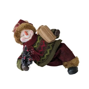 Vintage Snowman Shelf Sitter – Nordic Sweater – Rustic Christmas Figurine - Picture 1 of 7