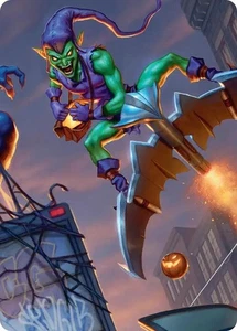 MTG Green Goblin, Nemesis Art Card Marvel Spider-Man Art Series - Foto 1 di 1