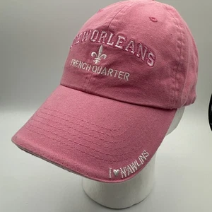 New Orleans French Quarter Hat Hook And Loop N'Awlins Baseball One Size LA Pink - Picture 1 of 18
