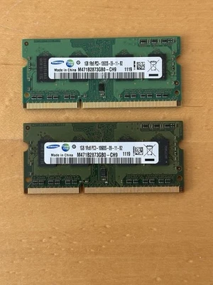 2 Samsung M471B2873GB0-CH9 1GB DDR3-1333MHz PC3-10600 204-Pin Memory Module RAM - Image 1 of 2