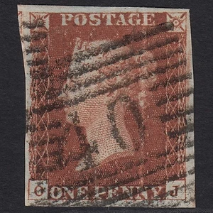 N27_17 GB QV 1841 1d PLATE 64 SG10-B1(4) CONSTANT VARIETY OJ GU 4M BEITH 40 - Picture 1 of 2