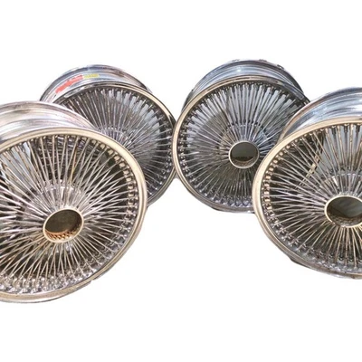 "Chinas" Wire Wheels Rims Set of 4 20 Inch Chrome For Parts Or Restoration - Image 1 of 4