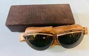 U.S. NAVY WILLSON MKI AVIATION FLYING GOGGLES - Picture 1 of 9