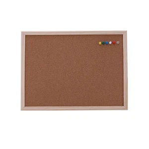 Office Cork Board Wood Hanging Bulletin Board Office School Supplies 30X40cm - Picture 1 of 11