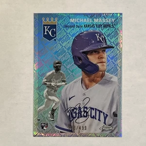 2023 Topps Chrome Platinum Anniversary #49 Michael Massey /499 Kansas City RC - Picture 1 of 5