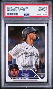 2023 TOPPS UPDATE - EZEQUIEL TOVAR RC #US283 - PSA 10 GEM-MINT! - ROCKIES - 1671 - Picture 1 of 2