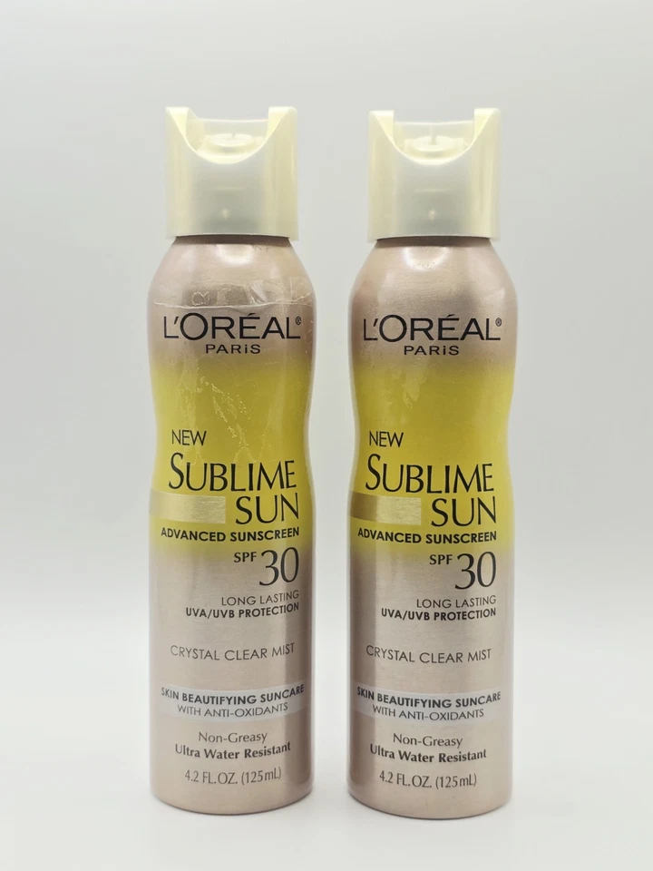 Loreal Sublime Sun Crystal Clear Mist Advanced Sunscreen SPF 30 Discontinued. 2X - Image 1 of 3