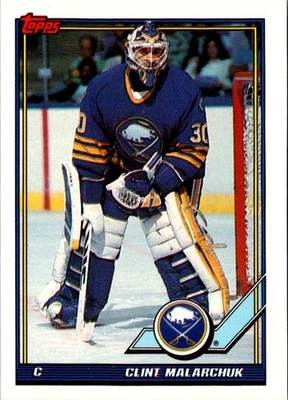 1991 Topps Clint Malarchuk #97 Buffalo Sabres Hockey Card - Image 1 of 2