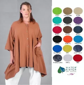 WATERSISTER Cotton Gauze MAUREN Oversized CARDIE Top OS (M-1X/2X) oh my COLORS - Picture 1 of 25