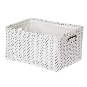 CANVAS STORAGE BINS Basket with Handles 15"x11"x8" - Picture 1 of 13