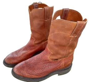 Justin Herren Braun Leder Stiefel Gr. 9EE Made in America - Bild 1 von 9