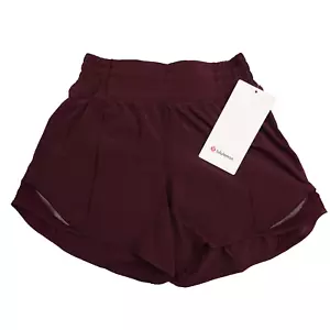 New Lululemon Size 2 Hotty Hot Shorts High Rise HR 4” Lined GARN Garnet - Picture 1 of 8