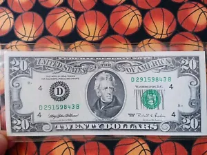 1995 $20 Twenty Dollar Bill Federal Reserve Note Vintage United States - Picture 1 of 3