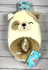 Squishmallow Brock Bull Dog Puppy House Shoes Slippers Size 4-5 Women 5-7