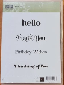 Juego de estampillas Four You - ¡Stampin' Up retirado! - Palabras - Frases - Día de agradecimiento - EuC - Imagen 1 de 3