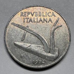 1974 Italy 10 Lire - Beautiful Coin - #A-043 - Picture 1 of 2