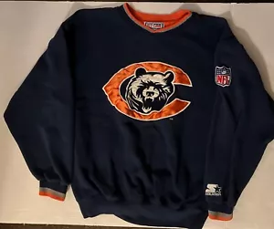 Vintage Starter Chicago Bears Pro Line Sweater Medium M Authentic NFL Sweatshirt - Picture 1 of 7