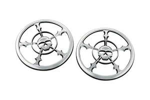 Acentos de altavoz frontal Kuryakyn Chrome Zombie (7373) - Imagen 1 de 2