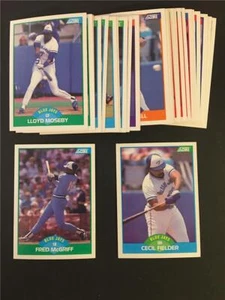 1989 Score Toronto Blue Jays Team Set With Rookie Traded 27 Cards - Picture 1 of 1
