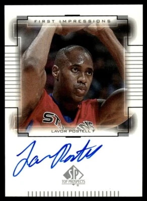 2000-01 SP Top Prospects First Impressions Lavor Postell Auto St. John's Red - Image 1 of 2