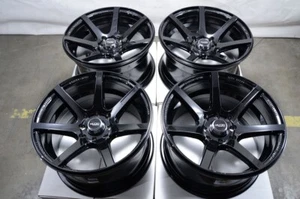 15x8 Black Wheel Rim Chevrolet Cobalt Honda Accord Civic Mazda Miata Mini Cooper - Picture 1 of 6