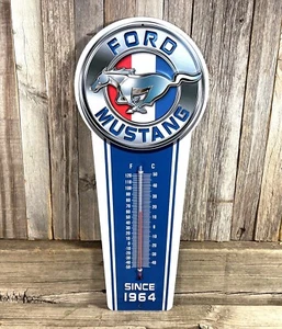 Ford Mustang Since 1964 Thermometer 17" Metal Aluminum Sign Garage Man Cave New - Picture 1 of 3
