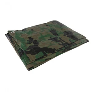 Heavy Duty Camo Waterproof Tarpaulin Cover Ground Sheet Camouflage - Picture 1 of 4