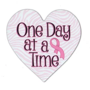 Magnetic Bumper Sticker - Breast Cancer Support Heart Magnet - Awareness - Picture 1 of 1