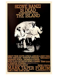 1975 WEST COAST PREMIERE/ SIZWE BANZI IS DEAD / MINT - Picture 1 of 1