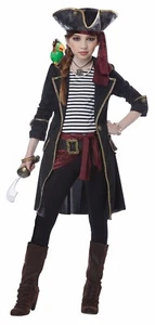 High Seas Captain Pirate Child Girls Costume - Picture 1 of 1