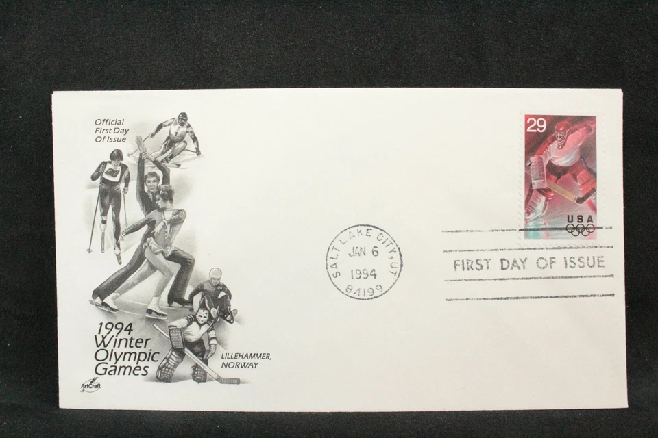 USPS FDC #2811 1994 29c Winter Olympics Ice Hockey ArtCraft Cachet ST866 - Image 1 of 3