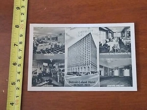 POSTAL DETROIT LELAND HOTEL MICHIGAN LUMITINE IMPRESIÓN FOTOGRÁFICA VINTAGE RARA ANTIGUA NOS - Imagen 1 de 7