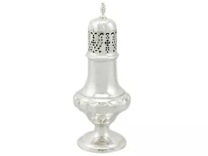 Calciatrice per zucchero argento sterling 1890 antica vittoriana 280 g - Foto 1 di 9