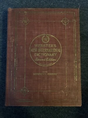 Webster's New International Dictionary Second Edition w Reference History 1937 - Image 1 of 4