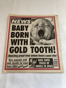 1994 May 11 Weekly World News, Baby Born with Gold Tooth! (MH4) - Picture 1 of 3