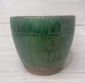Terra Cotta Planter Pot Green Glazed 16.5cm for Indoor Outdoor Garden Plants - Picture 1 of 7