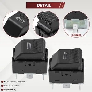 2x Interruptor elevalunas eléctrico iluminación VW T4 1996-2004 7D0959855. - Imagen 1 de 7