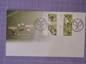 Australian Stamps First Day Cover 24 Jan 2003 Australian Tennis Legends 4 stamps - Picture 1 of 2