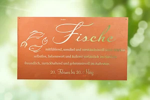 Edelrost Tafel Sternzeichen Spruch Wahl Wandbild Wandbehang Wohnen Deko Tafel - Bild 1 von 13