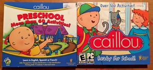 CAILLOU Set of 2 NEW Sealed Cd-ROM PC Games Ready for School PreSchool - Picture 1 of 2
